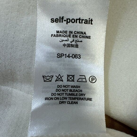 Self-Portrait Floral Frill Mini Dress White Sz 8 Romantic Feminine - Picture 11 of 15